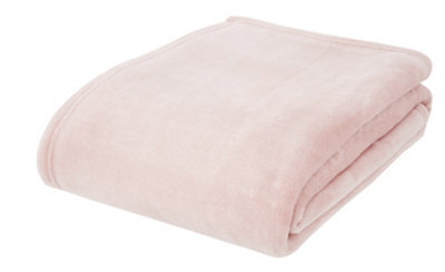 Catherine Lansfield Downstairs Living Extra Large Raschel Velvet Touch 200X240Cm Blanket Throw Blush Pink - image 1