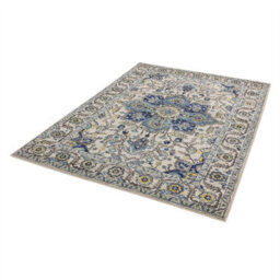 Persian Blue Traditional Easy To Clean Floral Rug For Dining Room -120Cm X 170Cm - thumbnail 5