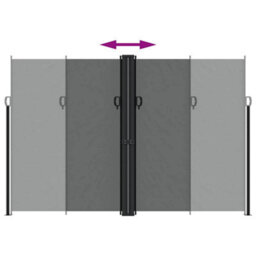 Walplus Retractable Side Awning Garden Sun Shade Canopy Gazebo For Back Door, Porch, Patio Anthracite 220X1000 Cm - thumbnail 5