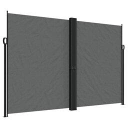 Walplus Retractable Side Awning Garden Sun Shade Canopy Gazebo For Back Door, Porch, Patio Anthracite 220X1000 Cm - thumbnail 2