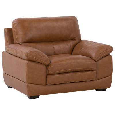 Beliani Armchair Horten Faux Leather Brown - image 1