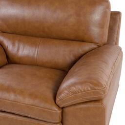 Beliani Armchair Horten Faux Leather Brown - thumbnail 7
