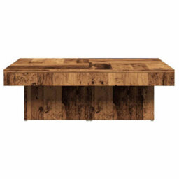 Berkfield Coffee Table Old Wood 90X90X28 Cm Engineered Wood - thumbnail 5