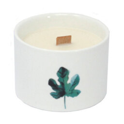 Serenityy Luxury Botanical Candle Set - Lemon Honeysuckle, Wooden Wick, Reusable Ceramic Jar, 27H Burn Time - thumbnail 4