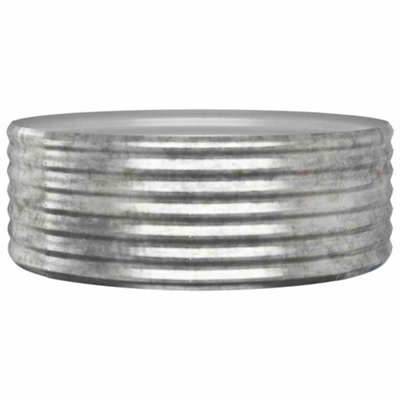 Berkfield Durable Garden Planter Powder-Coated Steel 100X100X36 Cm Silver - image 1