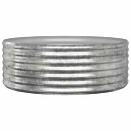 Berkfield Durable Garden Planter Powder-Coated Steel 100X100X36 Cm Silver - thumbnail 1