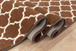 Smart Living Heavy Duty Machine Washable Runner For Hallway, Kitchen Non Slip Floor Mats, Door Mat 67Cm X 120Cm - Brown Cream - thumbnail 3