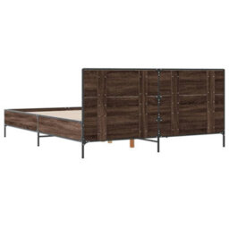 Berkfield Bed Frame Without Mattress Brown Oak 135X190 Cm Double - thumbnail 6