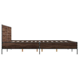Berkfield Bed Frame Without Mattress Brown Oak 135X190 Cm Double - thumbnail 5