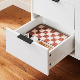 Sobuy Fsb94-W, Sideboard Side Cabinet Storage Cabinet Cupboard With 3 Drawers And 2 Doors,white,w80Xd40Xh107.5 - thumbnail 6