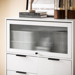 Sobuy Fsb94-W, Sideboard Side Cabinet Storage Cabinet Cupboard With 3 Drawers And 2 Doors,white,w80Xd40Xh107.5 - thumbnail 7