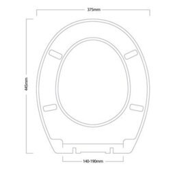Showerdrape Oxford Mahogany Wooden Toilet Seat - thumbnail 4