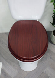 Showerdrape Oxford Mahogany Wooden Toilet Seat - thumbnail 2