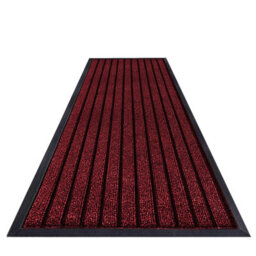 Imperial Rooms Dirt Absorbent Red Rubber Mat Non Slip Washable Striped Barrier Mat 0.8M X 1.5M - thumbnail 1