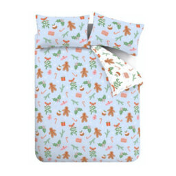 Catherine Lansfield Christmas Gingerbread Multicolour Duvet Cover Set Single Bedding Set - thumbnail 5
