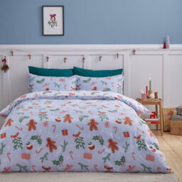 Catherine Lansfield Christmas Gingerbread Multicolour Duvet Cover Set Single Bedding Set - thumbnail 1