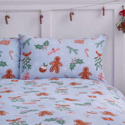 Catherine Lansfield Christmas Gingerbread Multicolour Duvet Cover Set Single Bedding Set - thumbnail 3