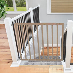 Safetots Top Of The Stairs Screw Fitted Stair Gate, Natural Wooden, 63.5Cm - 105.5Cm, Wood Baby Gate, Safety Gate - thumbnail 9