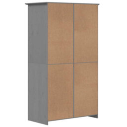 Berkfield Wardrobe Bodo Grey 101X52X176.5 Cm Solid Wood Pine - thumbnail 6