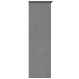 Berkfield Wardrobe Bodo Grey 101X52X176.5 Cm Solid Wood Pine - thumbnail 5