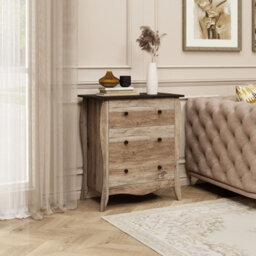 Gainoom 3-Drawer Dresser Brown Farmhouse Chest Of Drawers For Bedroom - thumbnail 9