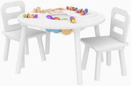 Xample Wooden Storage Table With 2 Chairs, Kids Table And Chair Sets, Kids Children Playroom Bedroom Furniture - thumbnail 2
