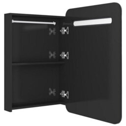Walplus Led Bathroom Mirror Cabinet Shining Black 60X11X80 Cm - thumbnail 5