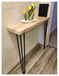 Moderix Rustic Console Table 175mm Hairpin 3R 711mm Primed Length Of 60Cm - thumbnail 2