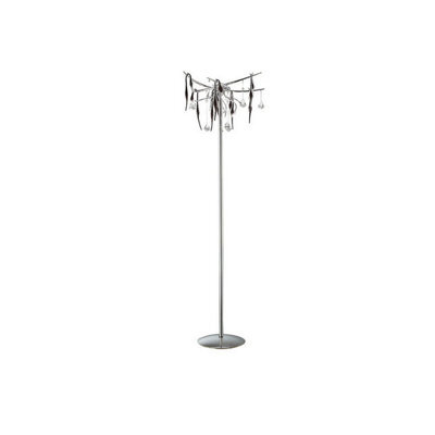 Luminosa Lighting Luminosa Cygnet Floor Lamp 6 Light G4 Polished Chrome/black Glass/crystal, Not Led/cfl Compatible Item Weight: 15Kg - image 1