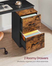 Songmics File Cabinet, Filing Cabinet For Home Office, Printer Stand, With 2 Lockable Drawers, Adjustable Hanging Rails - thumbnail 3