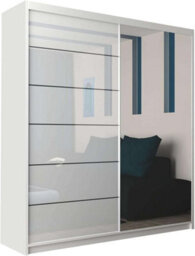 Sliding Wardrobes 4 u LTD Sliding Wardrobes 4U Fletche High Gloss Mirror Sliding Door Wardrobe In 3 Colors And 3 Sizes (White W2000mm H2000mm) - thumbnail 2