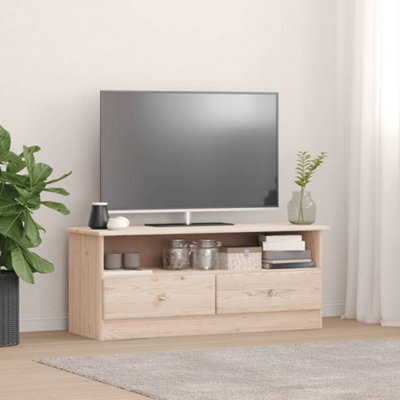 Berkfield Tv Cabinet With Drawers Alta 100X35X41 Cm Solid Wood Pine - image 1