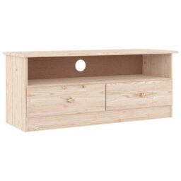 Berkfield Tv Cabinet With Drawers Alta 100X35X41 Cm Solid Wood Pine - thumbnail 2