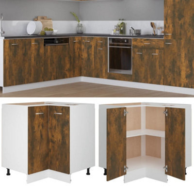 Berkfield Kitchen Cabinet Lyon Smoked Oak 75.5X75.5X81.5 Cm Engineered Wood - image 1