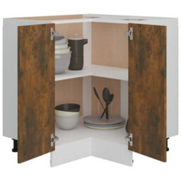 Berkfield Kitchen Cabinet Lyon Smoked Oak 75.5X75.5X81.5 Cm Engineered Wood - thumbnail 4