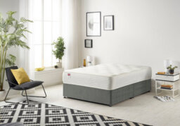 Somnior Beds Somnior Plush Charcoal Memory Foam Divan Bed With Mattress -Single - thumbnail 1
