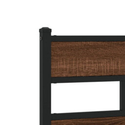 Berkfield Bed Frame Without Mattress Brown Oak 100X190 Cm Engineered Wood - thumbnail 8