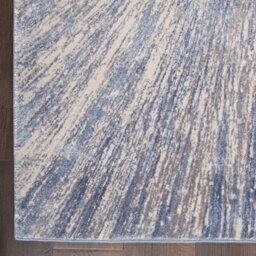 Blue Grey Rug, Abstract Optical/ (3D) Rug, Modern Rug, Blue Grey Rug For Bedroom, Hallway, & Dining Room-160Cm X 221Cm - thumbnail 4