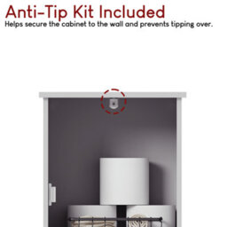Lassic Bath Vida Liano White 2 Door Tall Bathroom Cabinet - thumbnail 8
