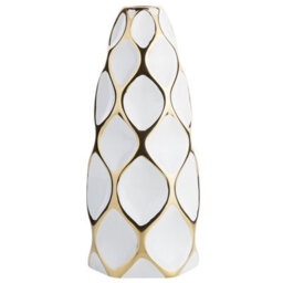 Beliani Flower Vase Avila Stoneware 36 Cm White