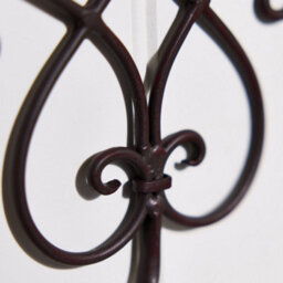 Dibor Vintage Style Lyon Ornate Scrolled Brown Iron Wall Toilet Roll Holder - thumbnail 3