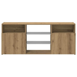 Walplus Tv Cabinet With Led Lights Artisian Oak 120X30X50 Cm Engineered Wood - thumbnail 7