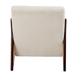 Darphe Beige Modern Corduroy Upholstered Accent Armchair - thumbnail 4