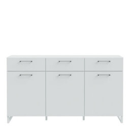 Furniture To Go Sali 3 Door 3 Drawer Chest In Light Grey - thumbnail 2