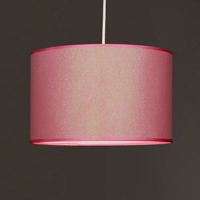 K Living Pink Glitter Ceiling Lamp Shade Pendant Non Electric Easy Fit Option - image 1