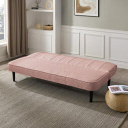 Home Detail Begonia Clic-Clac Sofa Bed With Black Legs, Pink Boucle - thumbnail 2