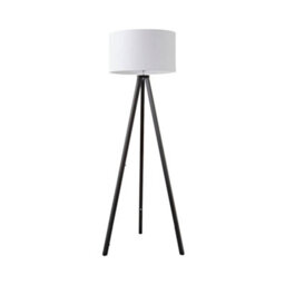 Valuelights Barbro Black Tripod Floor Lamp With White Drum Shade - thumbnail 6