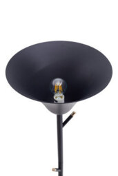 Living And Home 161Cm H Black Metal Floor Lamp For Living Room, Bedroom  Reading Light ,foot Switch E14 - thumbnail 3