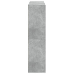 Berkfield Bookcase With Doors Concrete Grey 136X37X142 Cm Engineered Wood - thumbnail 8
