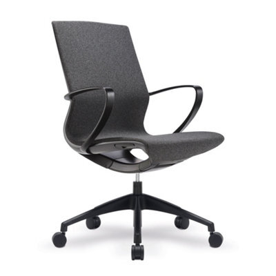 RB UK Nautilus Designs Medium Back Executive Chair With Integrated Height Control And Weight Activated Auto Balance Mechanism, Black - image 1